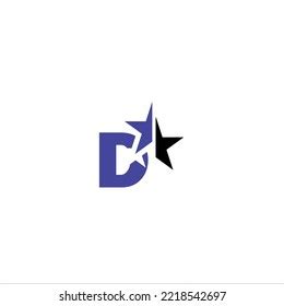 D Star Vector Logo Design Stock Vector (Royalty Free) 2218542697 ...