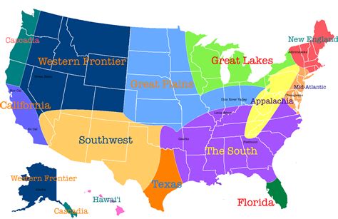 Regions Of The Us Map