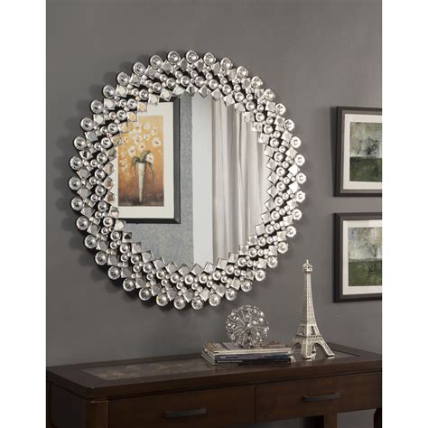 You'll love the Round Crystal Wall Mirror at Wayfair - Great Deals on ...