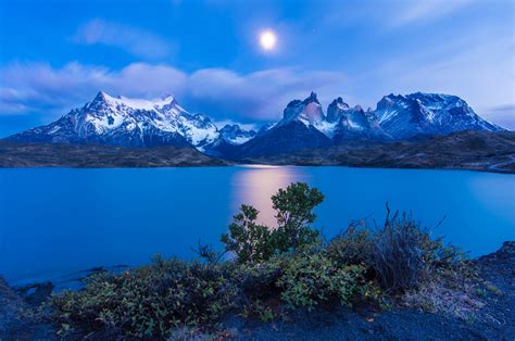 Chile Earth Lake Landscape Moon Night Twilight, HD Nature, 4k Wallpapers, Images, Backgrounds ...