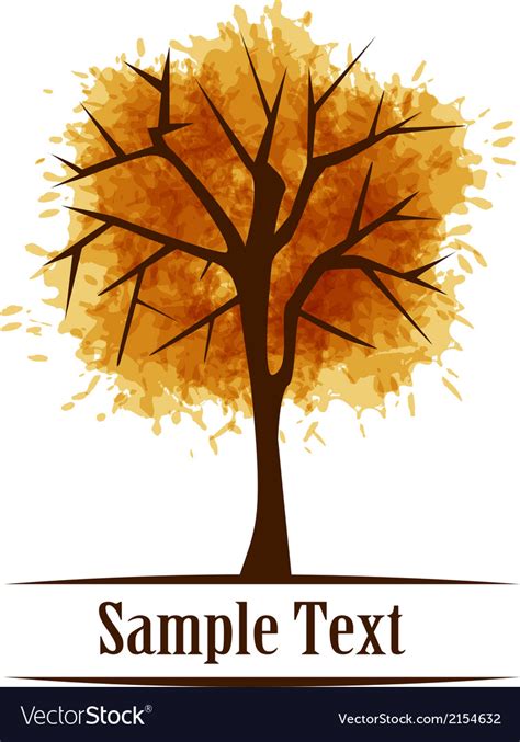 Autumn tree Royalty Free Vector Image - VectorStock