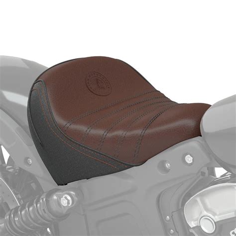 Indian Scout Bobber Comfort Rider Seat Brown Leather - Moore Speed Racing