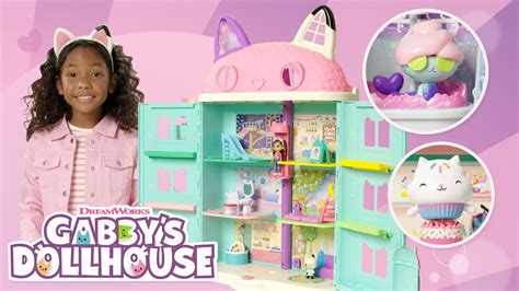 Gabby's Dollhouse, Purrfect Dollhouse With 15 Pieces Including Toy Figures, Furniture ...