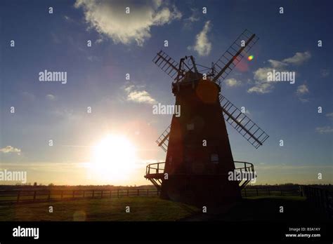 Thaxted Windmill at sunset Thaxted Essex Stock Photo - Alamy