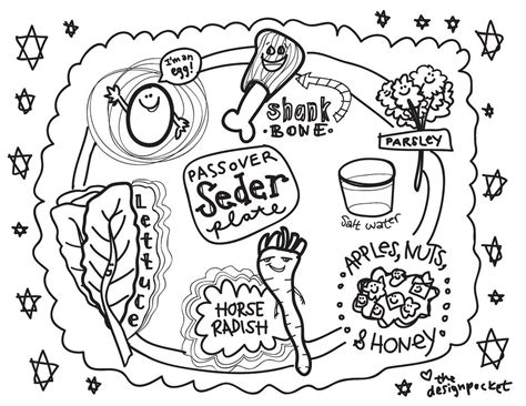 26+ seder plate coloring page - AileenMirza