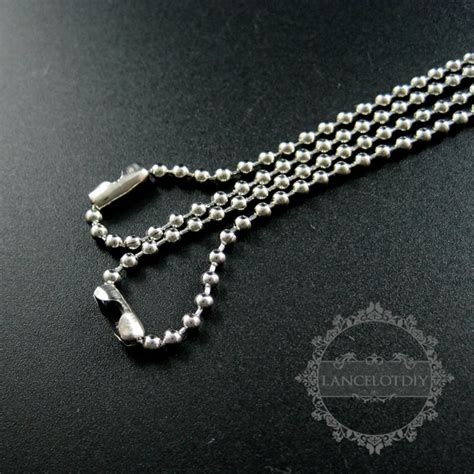 2.4mm beads 60cm stainless steel necklace chain DIY necklace supplies ...