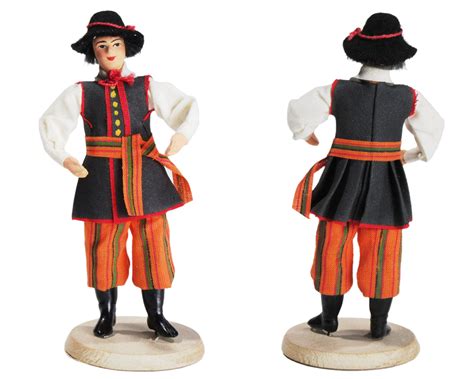 European Folk Costume Doll From Lowicz, Poland Traditional Folklore ...