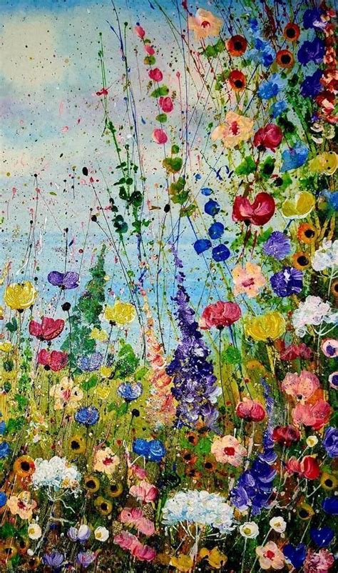 Pin by Jennifer Christian on Art | Splatter art, Flower art painting, Floral painting in 2022 ...