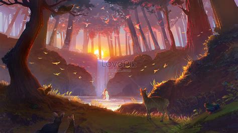 Forest scenery illustration image_picture free download 400106443_lovepik.com