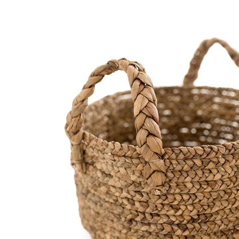 Water Hyacinth Braided Baskets - Set of Two