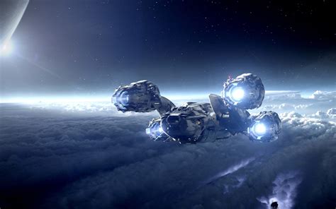 Space Warship Wallpaper