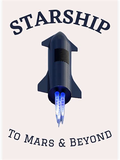 "Starship Logo T-Shirt and Merch for SpaceX Lover" Art Board Print for ...