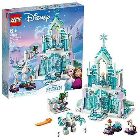 LEGO Disney Princess Elsa`s Magical Ice Palace 43172 Toy Castle Building Kit with Mini Dolls ...