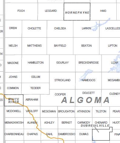 Rural Routes Ontario - Township of Hornepayne (Single Tier Algoma)