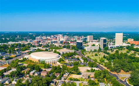 Greenville South Carolina SC Drone Aerial Skyline Stock Image - Image of cityscape, place: 153826817