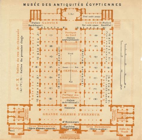 1929 Egyptian Antiquities Museum Antique Map