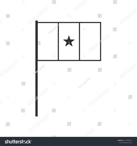 Senegal Flag Icon Black Outline Flat Stock Vector (Royalty Free ...