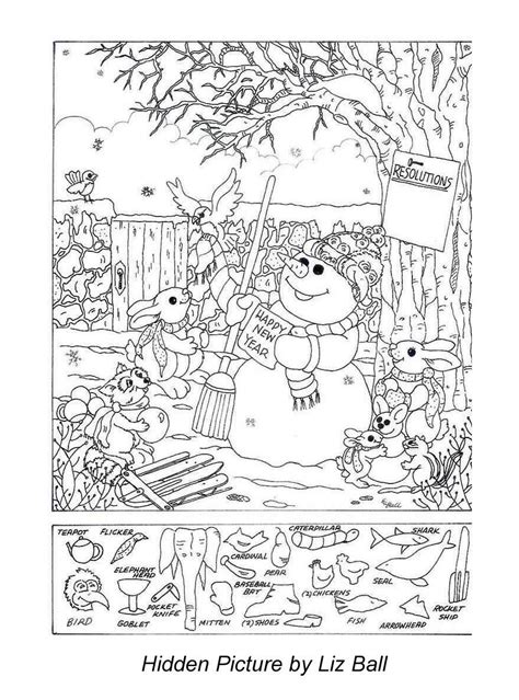 Free Christmas Hidden Pictures Printables