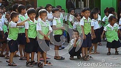 Siam Reap, Cambodia - January 12, 2017: Many Cambodian Schoolchildren ...