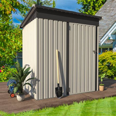 Veikous Metal Lean-to Storage Shed Multiple Sizes & Reviews | Wayfair