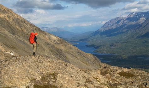 Backpacker hiking in Wrangell - St. Elias National Park Alaska. | Expeditions Alaska