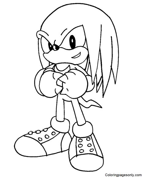 Sonic The Hedgehog Coloring Pages Knuckles