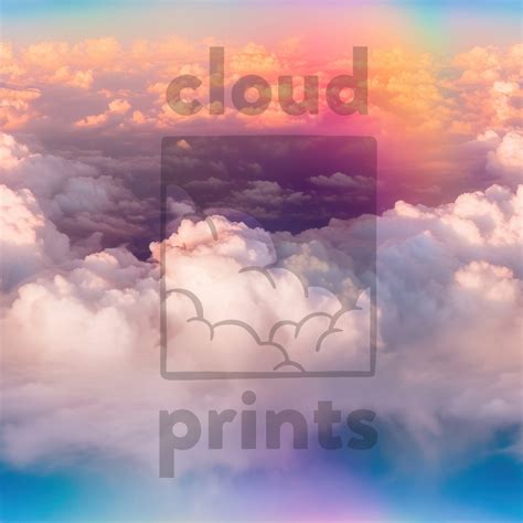 Rainbow Clouds Digital Paper, Seamless Patterns, Commercial Use, Printable, Art Prints, Digital ...