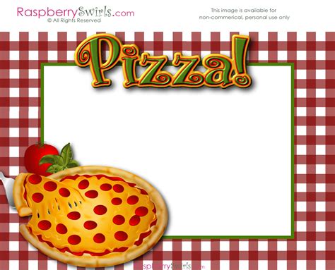 Free Pizza Party Printable Candy Wrappers, Invitations and more | Raspberry Swirls