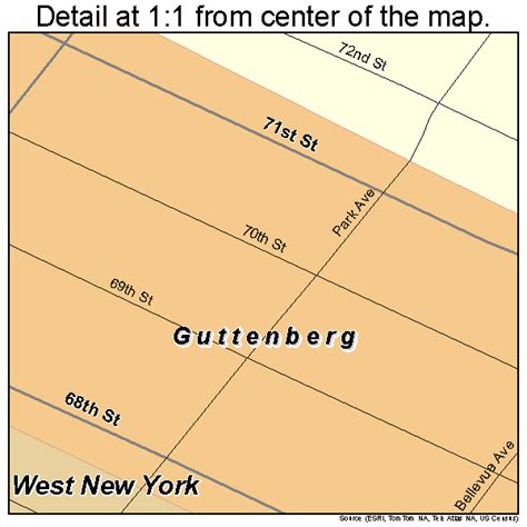 Guttenberg New Jersey Street Map 3428650