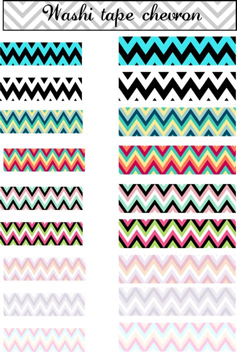 O Recuncho de Jei: Washi tape chevron gratis para imprimir. Freebies.