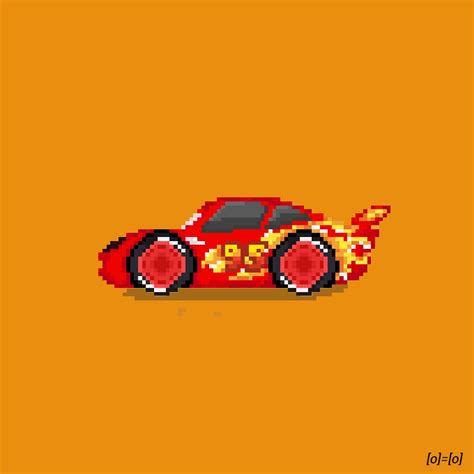 Lightning Mcqueen (pixel art version) by pradiptaale on DeviantArt | Pixel art, Lightning ...