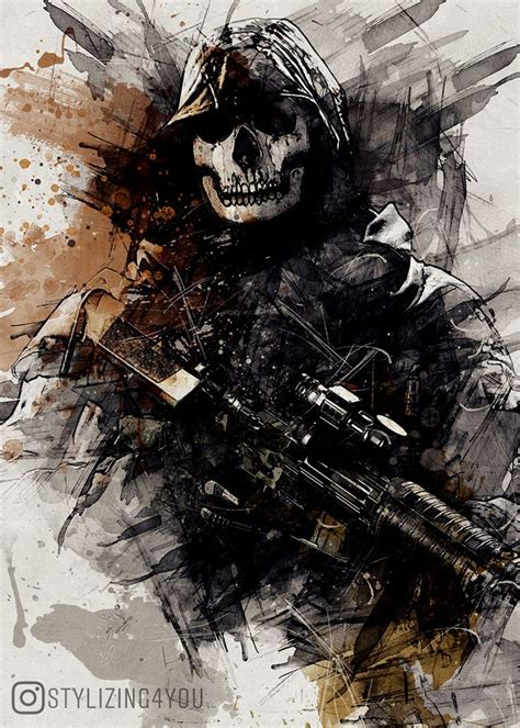 'Call of Duty Ghost' Poster by Stylizing4you | Displate | Call of duty, Call of duty ghosts ...