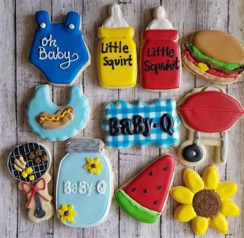 Baby Q baby shower cookies | Etsy in 2021 | Barbecue baby shower, Baby shower bbq, Baby shower ...