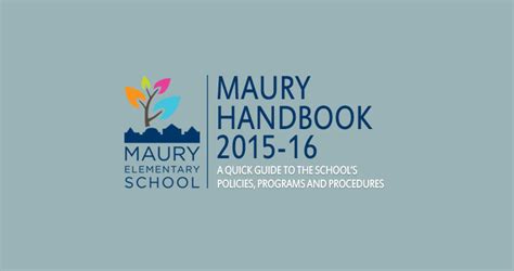 Maury Handbook 2015-16 - Maury Elementary