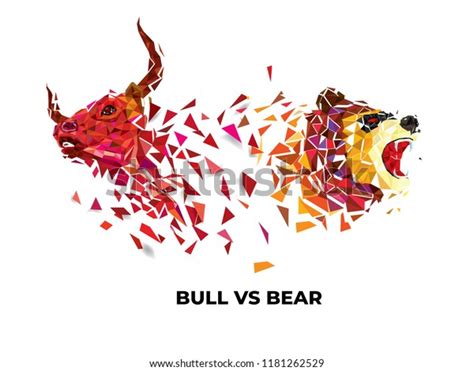 Bull Bear Symbols On Stock Market Stock Vector (Royalty Free) 1181262529