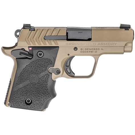 Springfield Armory 911 9mm 3" Desert FDE Pistol w/Hogue Rubber Grips ...