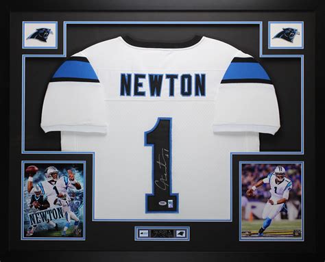 Cam Newton Signed Panthers 35" x 43" Custom Framed Jersey (PSA COA ...