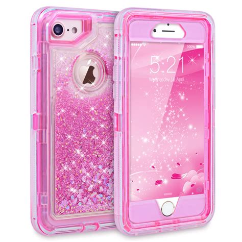 Case For Iphone 6 6s 7 8 Plus Case Bumper Hybrid Liquid Glitter ...