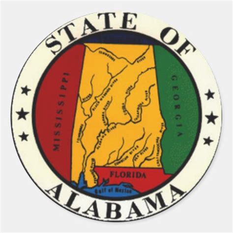 Alabama State Seal Stickers | Zazzle.com