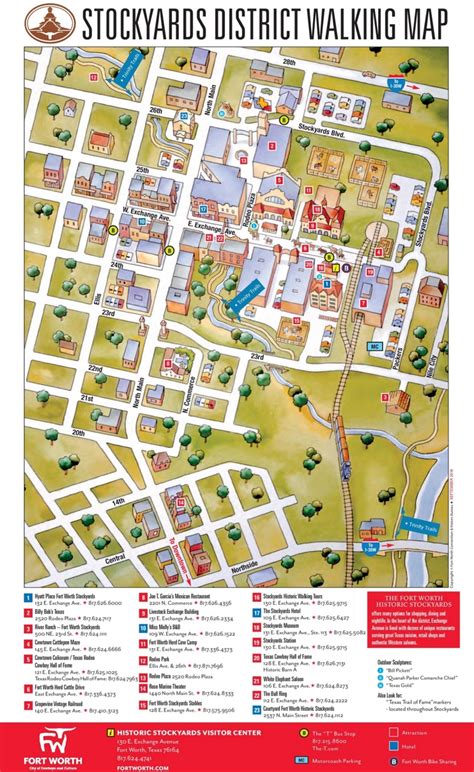 Fort Worth Stockyards District map - Ontheworldmap.com