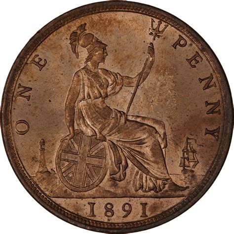 Penny 1891, Coin from United Kingdom - Online Coin Club