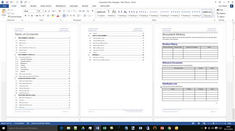 Acquisition Plan Template – MS Word & Excel