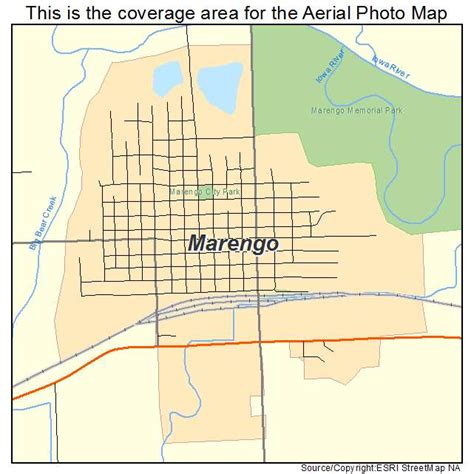 Aerial Photography Map of Marengo, IA Iowa