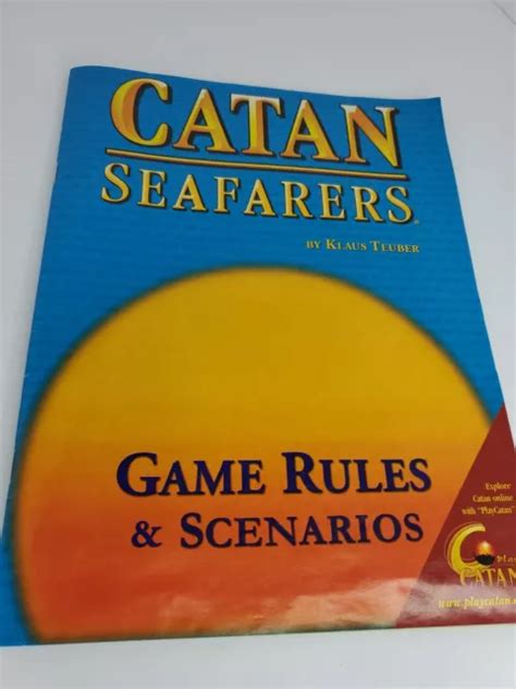 CATAN: SEAFARERS EXPANSION by Klaus Teuber Game Rules & Scenerios ...