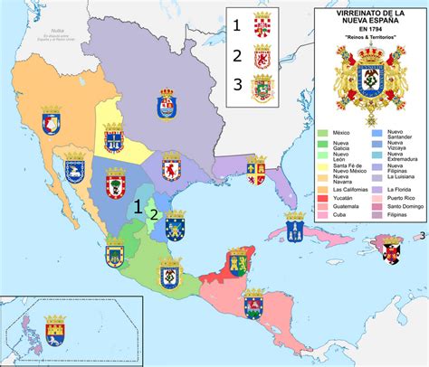 Viceroyalty of New Spain Kingdoms and Territories by osedu on DeviantArt