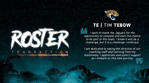 Official: Jaguars sign tight end Tim Tebow