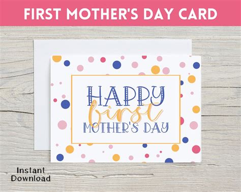 First Mothers Day Card, Printable First Mothers Day, First Mothers Day Gift, New Mom Mothers Day ...