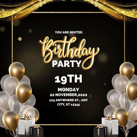 Birthday Party Invitation Template - MasterBundles