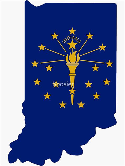 "Indiana State Flag" Sticker for Sale by hoosier | Redbubble