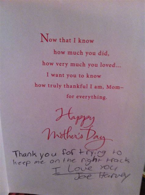 Mothers Day Card from my Son 2013